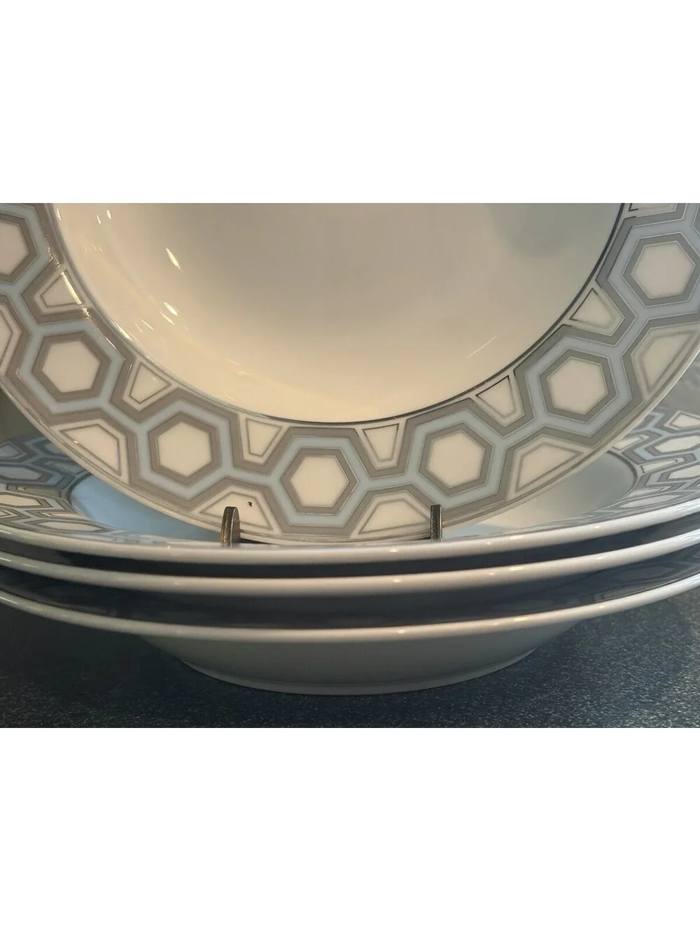 Jonathan Adler Happy Home Soup Bowls Hexagon- Set of 4